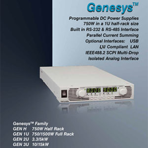 TDK-Lambda Genesys 1U Half Rack 750W Programmable DC