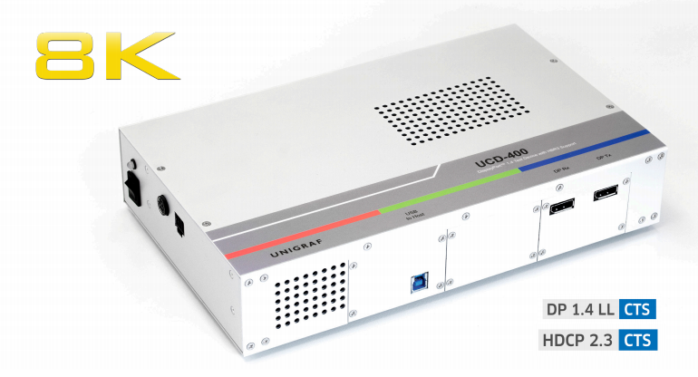Unigraf UCD-400  DisplayPort™ & HBR3 Video Generator and Analyzer