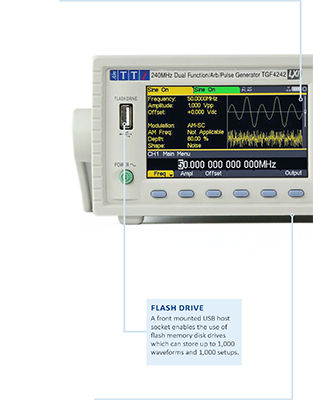 AimTTi : TGF4000 Series – Dual Channel Arbitrary Function Generator with 40 to 240MHz models .